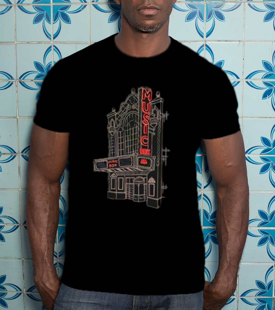 Music Box Theater Neon Sign Est 1929 T-Shirt