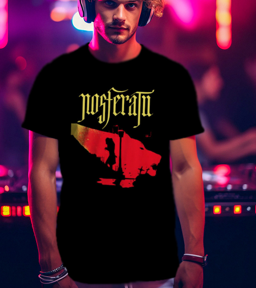 Nosferatu Vampire Silhouette Boat Scene T-Shirt