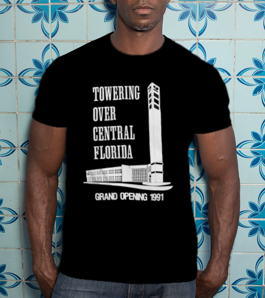 Towering Over Central Florida Grand Opening 1991 Clock Tower Building T-Shirt