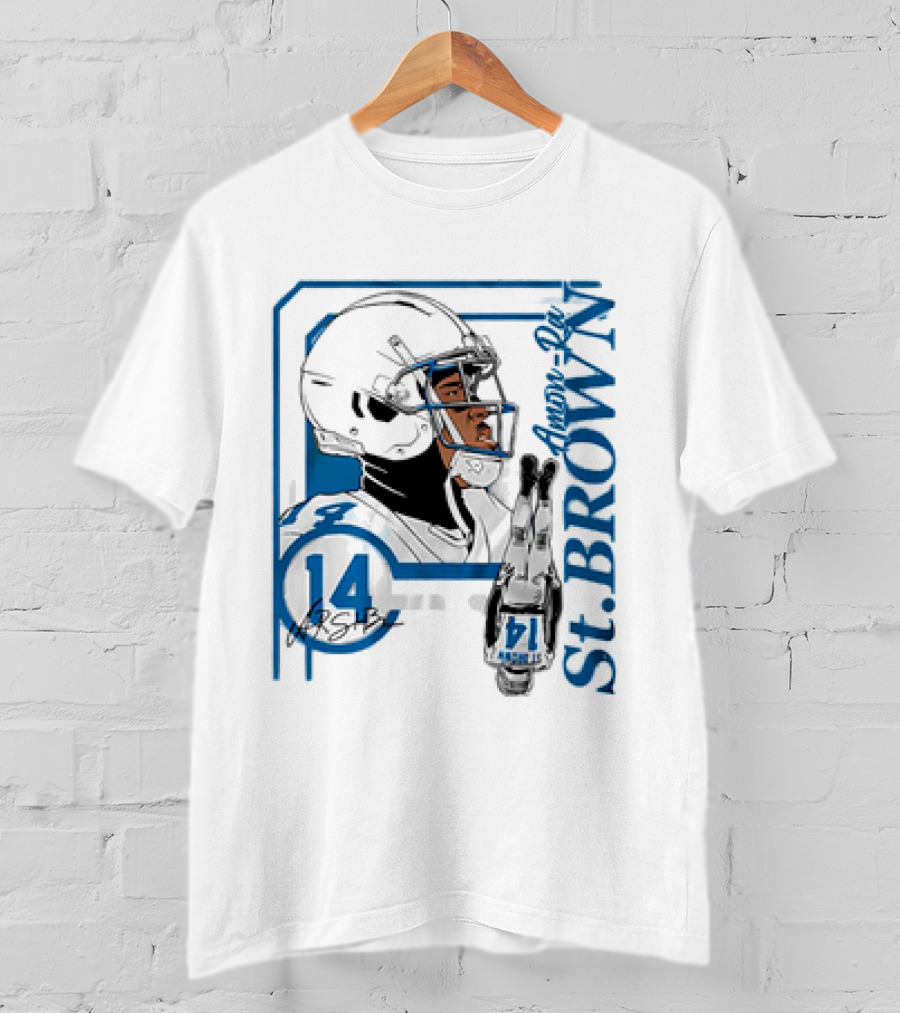 Amon-Ra St. Brown 14 Detroit Lions NFL Football Vintage Collage T-Shirt