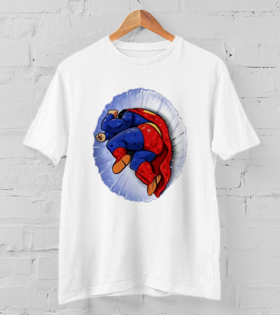 Superman X Yamcha Fallen Hero Parody Crossover T-Shirt