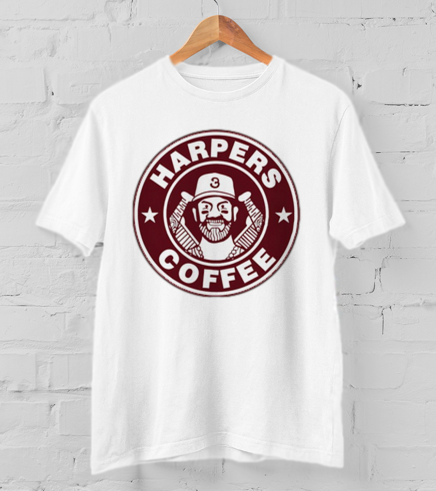 Bryce Harper Harpers Coffee MLBPA Baseball T-Shirt