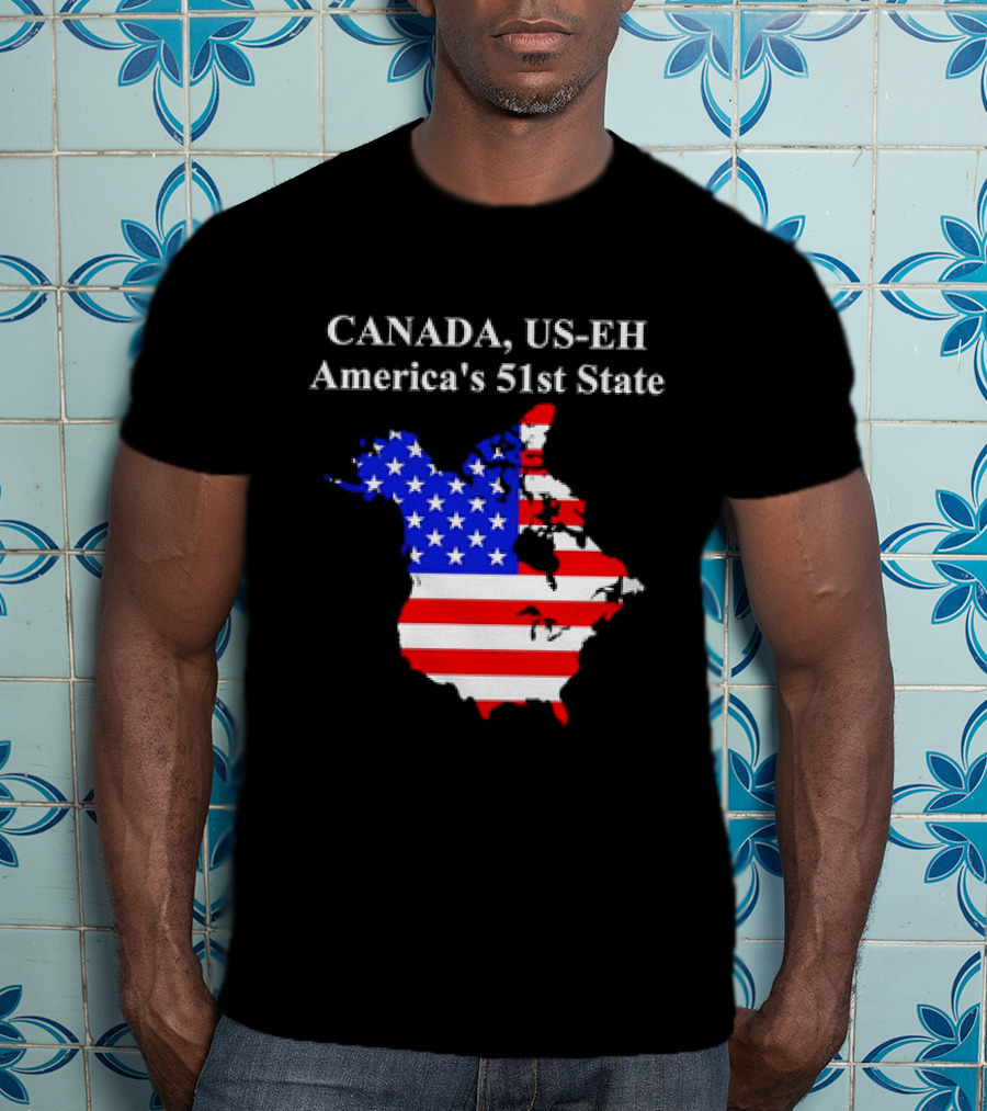Canada US-EH America's 51st State Map T-Shirt
