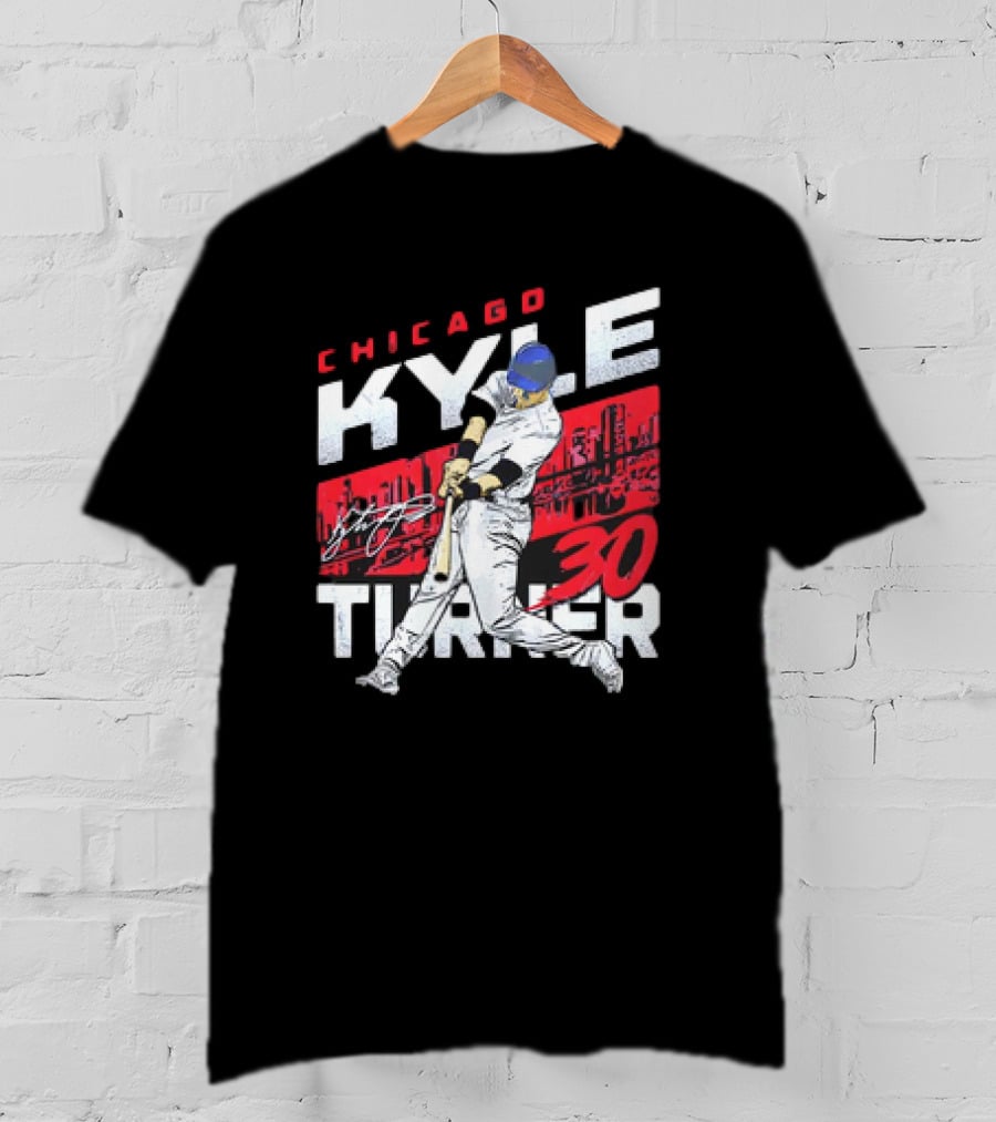 Chicago Kyle Tucker 30 Baseball City Skyline Signature T-Shirt