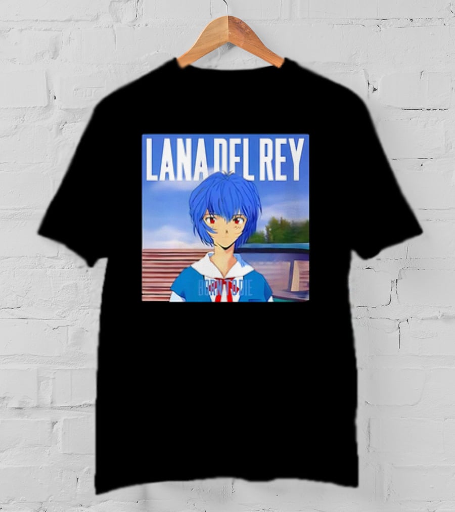 Lana Del Rey Born To Die Anime Rei Ayanami Blue Hair T-Shirt