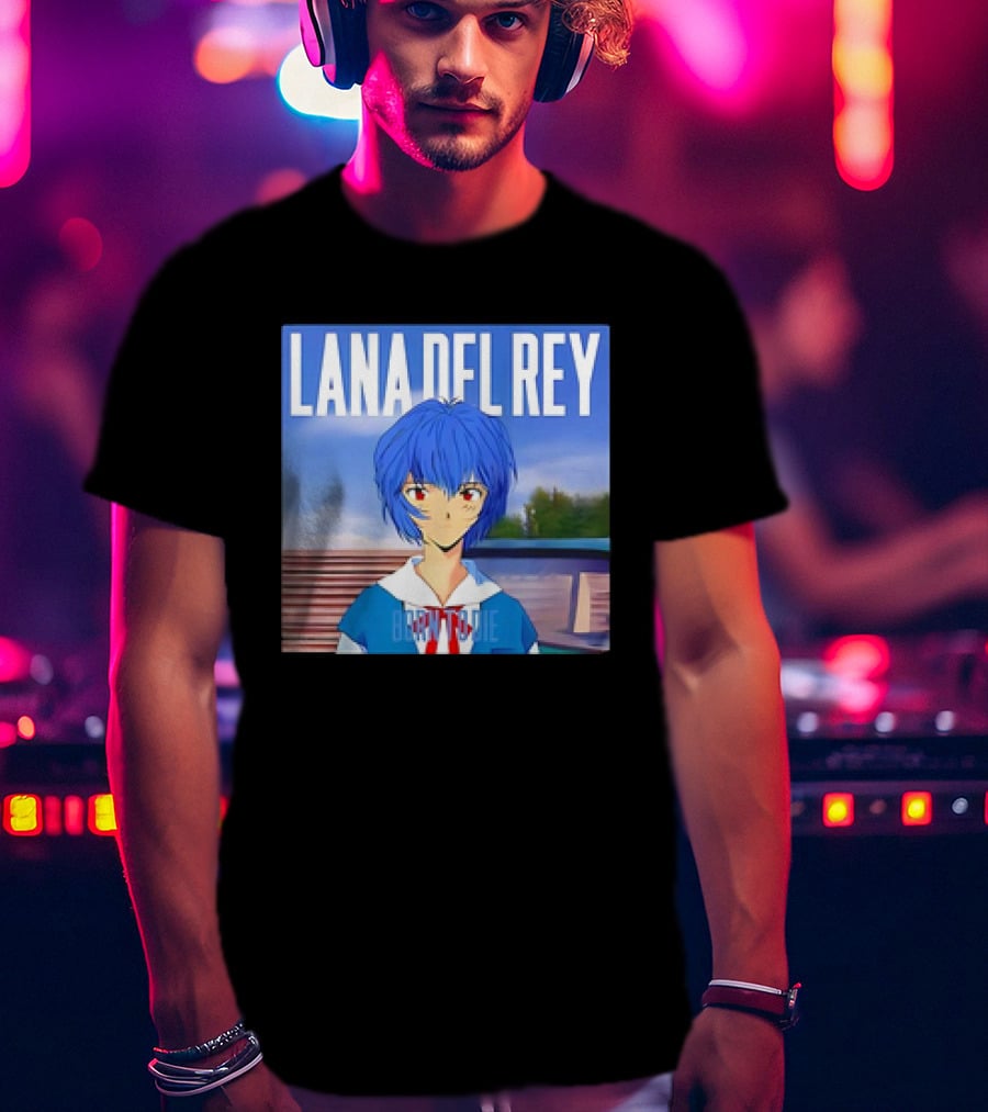 Lana Del Rey Born To Die Anime Rei Ayanami Blue Hair T-Shirt