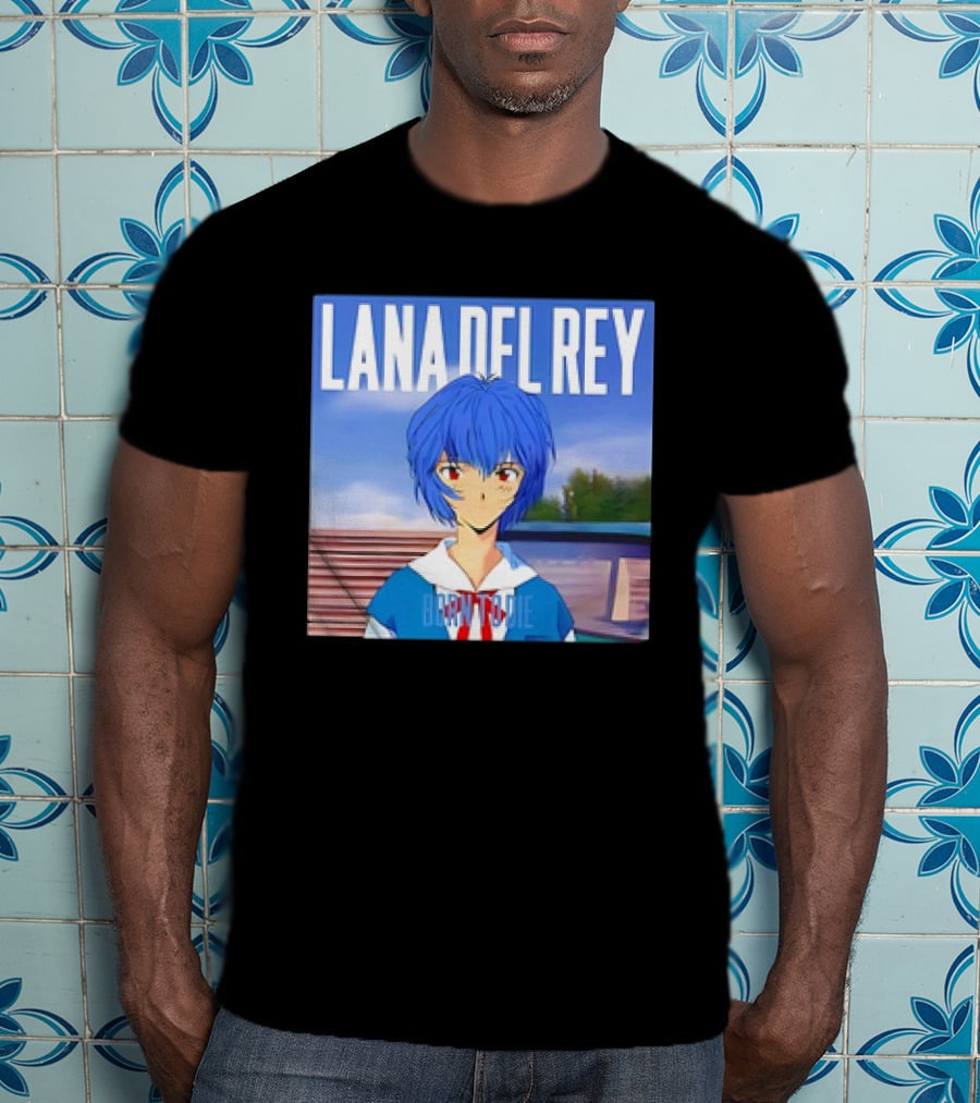 Lana Del Rey Born To Die Anime Rei Ayanami Blue Hair T-Shirt