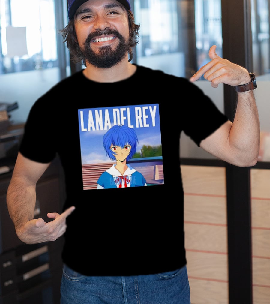 Lana Del Rey Born To Die Anime Rei Ayanami Blue Hair T-Shirt