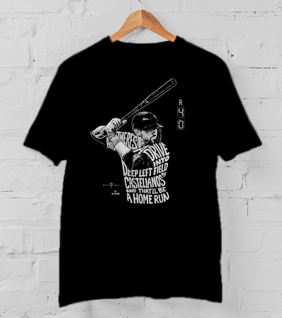 4-0 Ballgame Deep Left Field Castellanos Home Run T-Shirt
