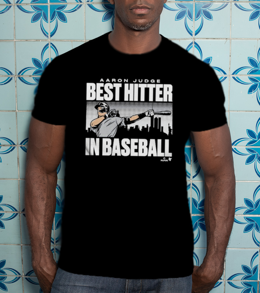 Aaron Judge Best Hitter In Baseball City Skyline Batter Swing T-Shirt