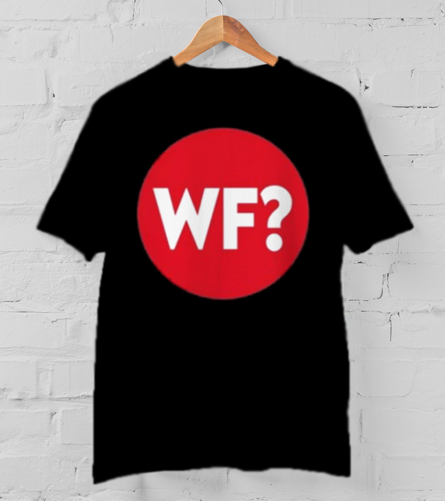 Adrianne Curry Wearing WF Why-Files Red Circle Icon T-Shirt