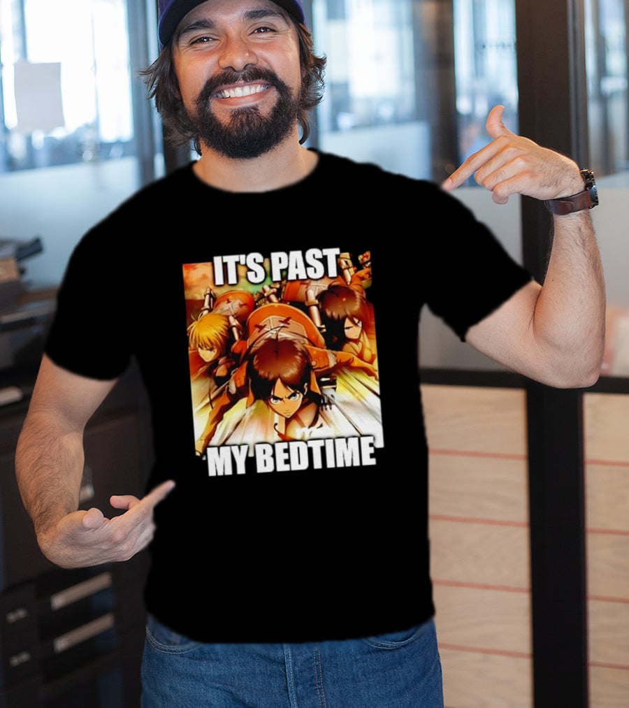 Attack On Titan It’s Past My Bedtime Anime Characters Classic Scene T-Shirt