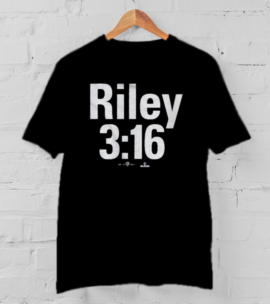Riley 3:16 Baseball Themed Bold Text Design T-Shirt