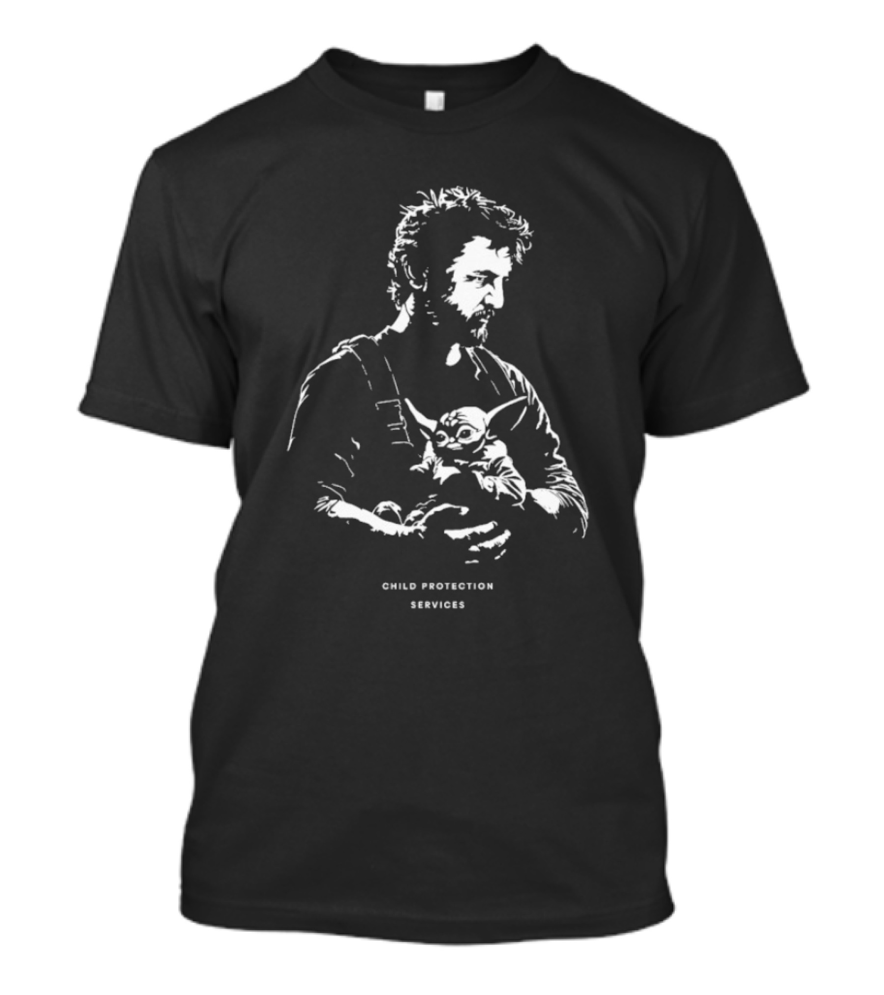 "Child Protection Services Mandalorian Baby Yoda Mashup" T-Shirt
