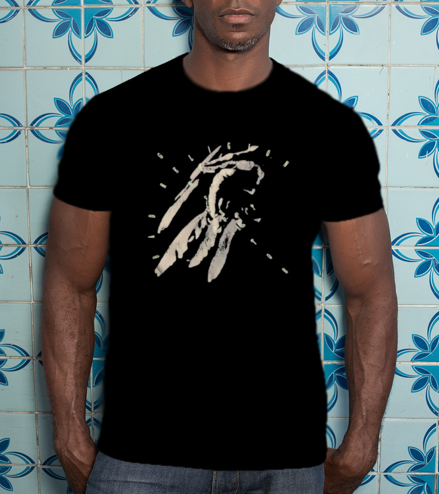 Bad Religion Generator Dinosaur Hand Skeleton With Text T-Shirt