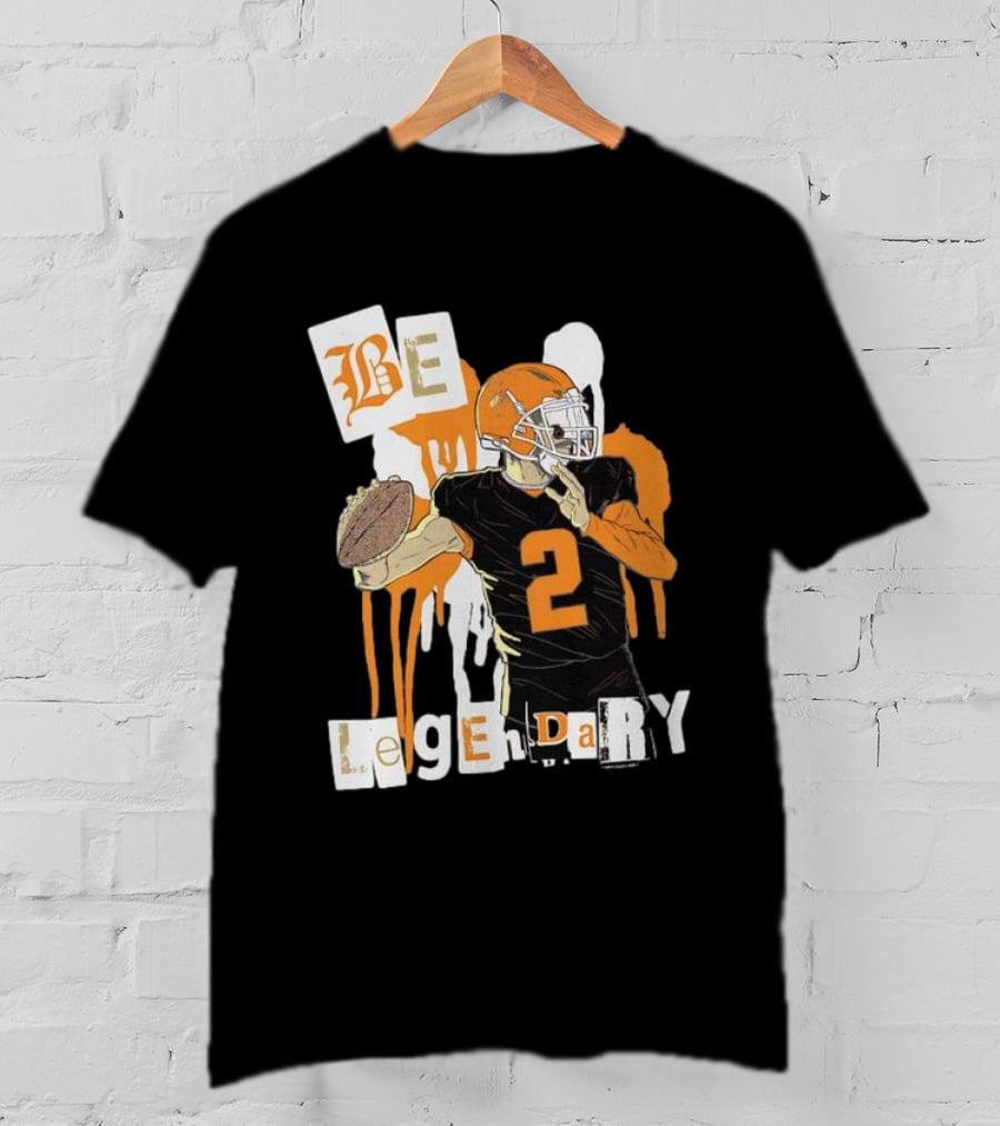 Be Legendary Cleveland Browns Football Player Number 2 T-Shirt