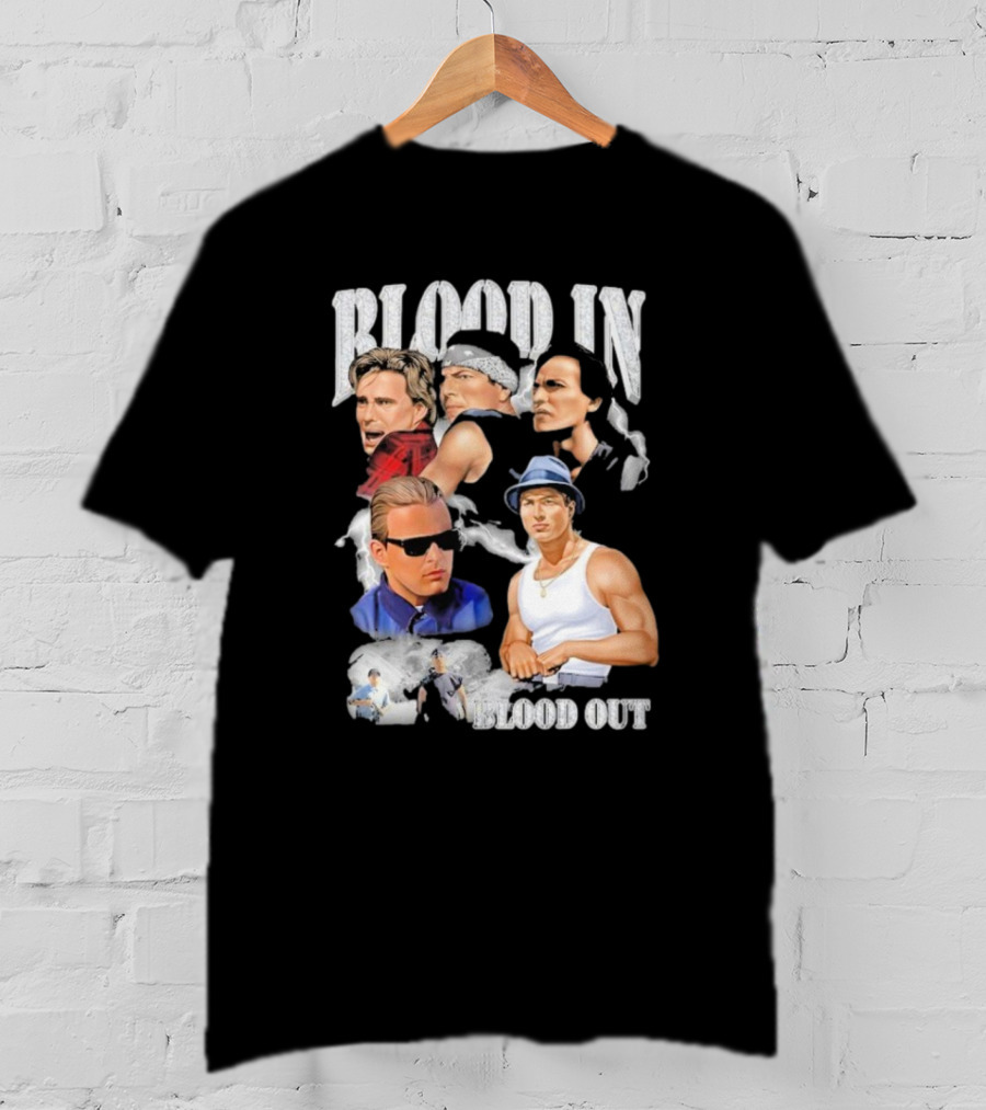 Blood In Blood Out Movie Characters Collage With Diamonds T-Shirt