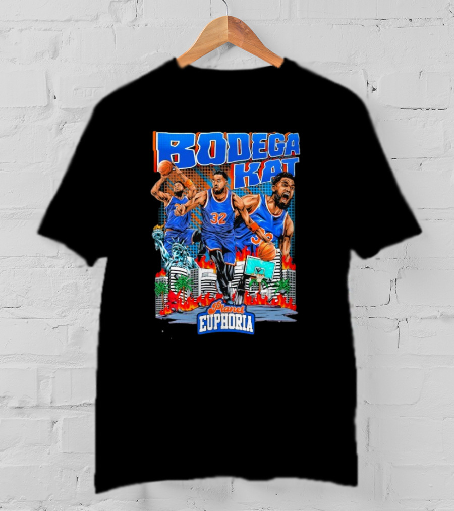 Bodega Kat Basketball Energy Planet Euphoria Action Player Number 32 T-Shirt
