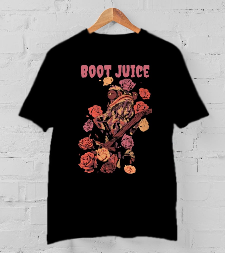 Boot Juice Chameleon Surrounded By Colorful Roses T-Shirt