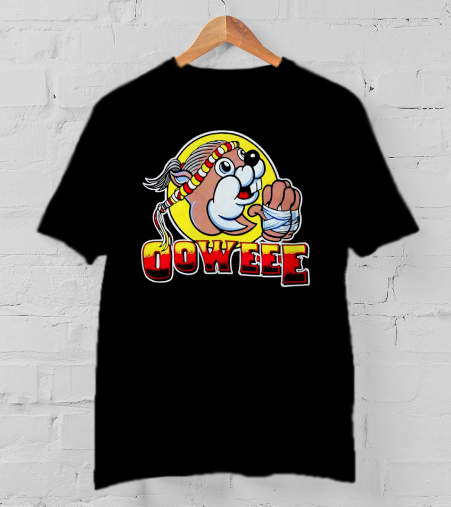 Buc-ee's Ooweee Muay Thai Beaver With Headband And Wrapped Fist T-Shirt