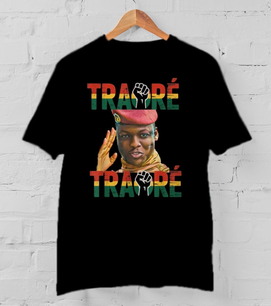TRAORÉ Burkina Faso Patriotic Fist Symbol Ibrahim Traoré Influence T-Shirt