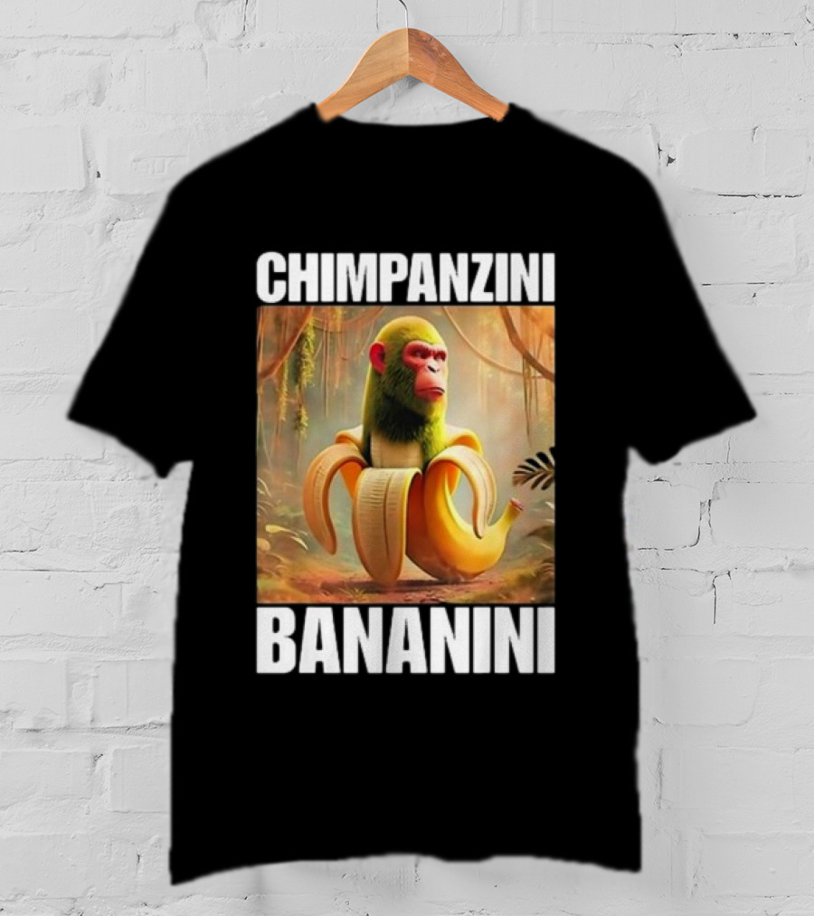 Chimpanzini Bananini Italian Brainrot Jungle Fusion T-Shirt
