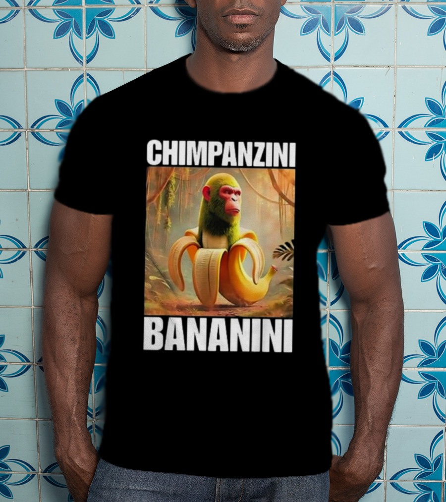 Chimpanzini Bananini Italian Brainrot Jungle Fusion T-Shirt