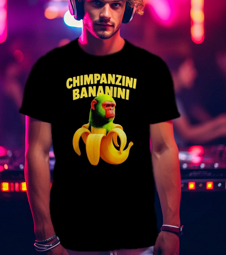 Chimpanzini Bananini Fun Italian Brandnot Style T-Shirt