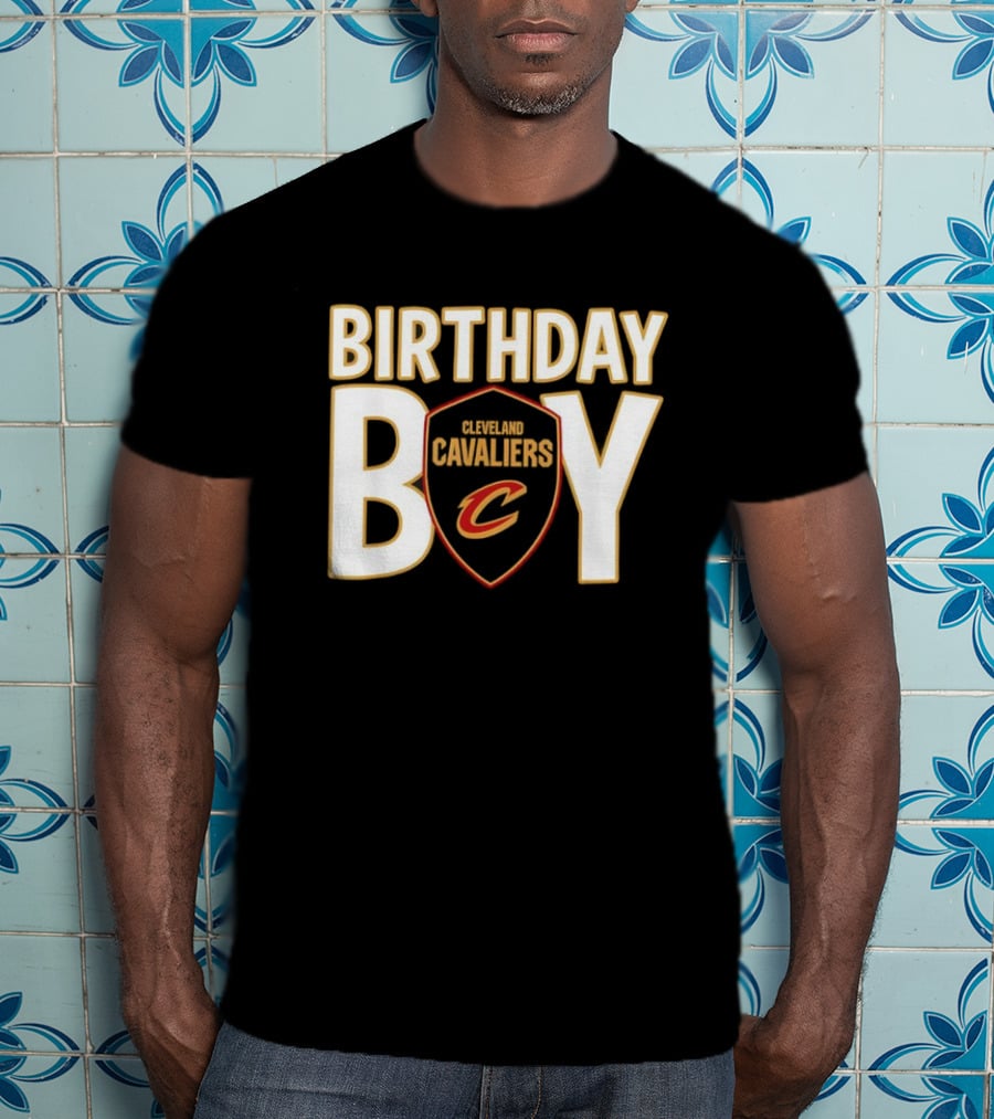 Cleveland Cavaliers NBA Birthday Boy Shield With C Logo T-Shirt