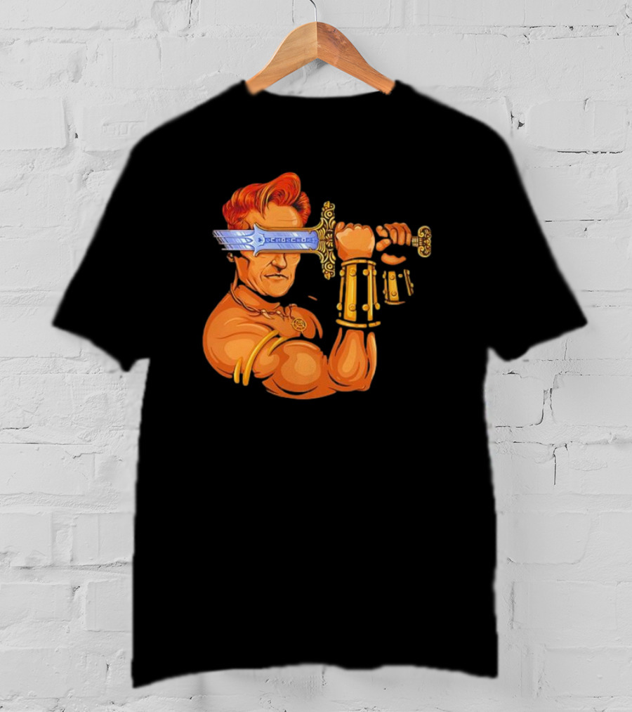 Conan O'Brien Barbarian Parody Sword T-Shirt