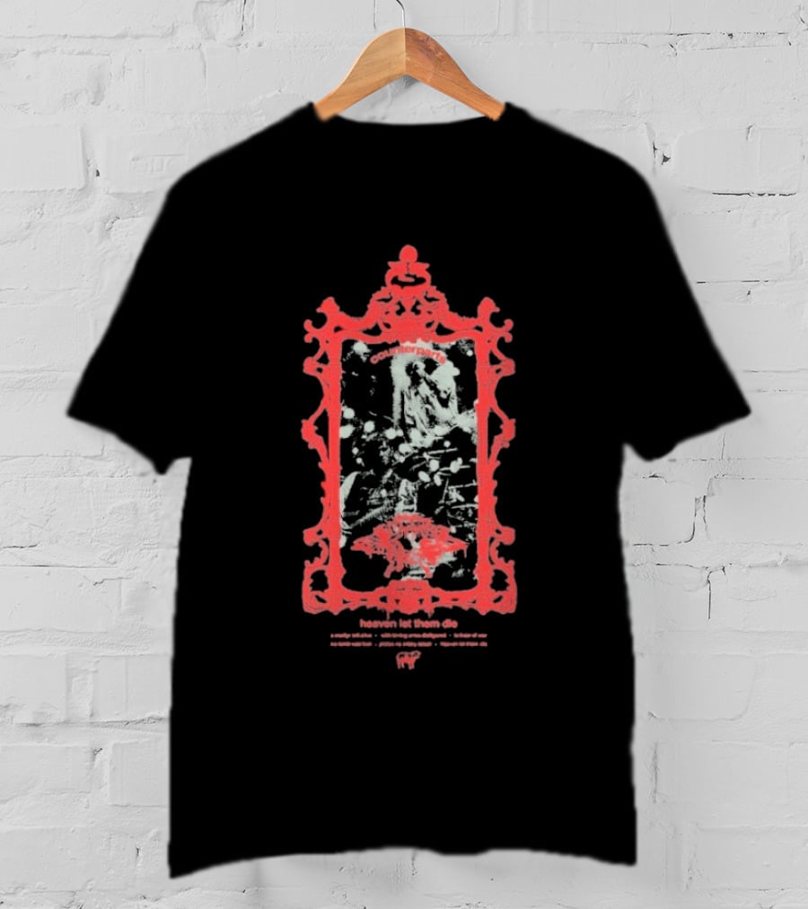 Counterparts Heaven Let Them Die Angel Faded Ornate Red Frame T-Shirt