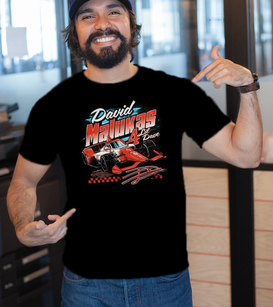 David Malukas Racecar 4 Lil Dave Racing Tribute Motorsports T-Shirt