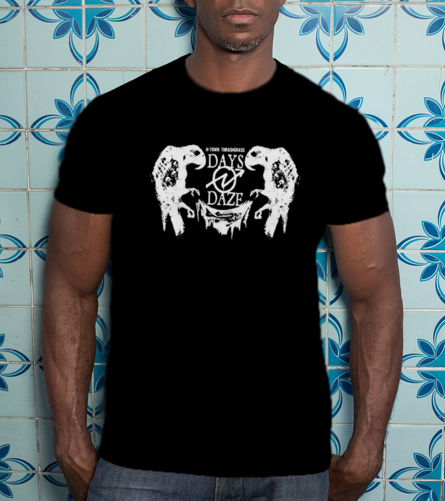 Days N’ Daze H-Town Thrash Grass Parrot Symbol Design T-Shirt