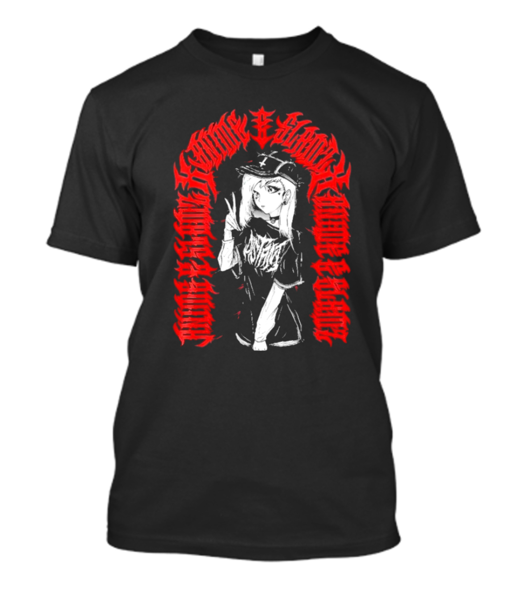 Distant Anime Slams Cosmic Lovecraftian Heavy Metal Aesthetics T-Shirt