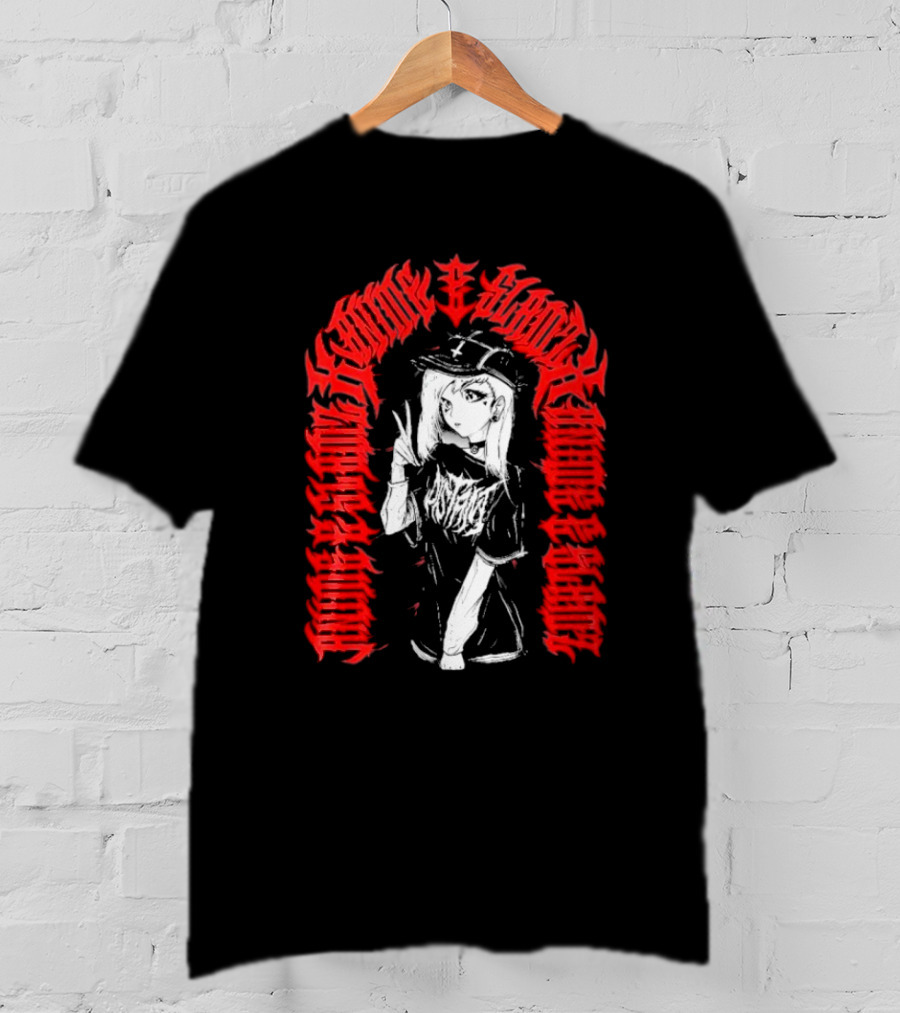 Distant Anime Slams Cosmic Lovecraftian Heavy Metal Aesthetics T-Shirt