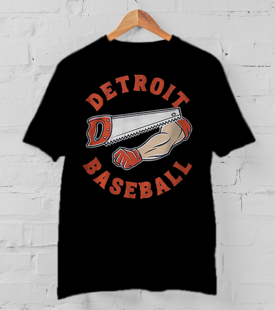 Detroit Baseball Saw Arm Graphic T-Shirt
