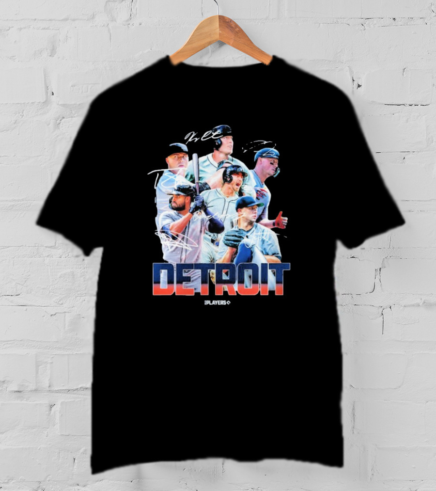 Detroit Tigers MLB Players Series Signatures 2025 Highlights T-Shirt