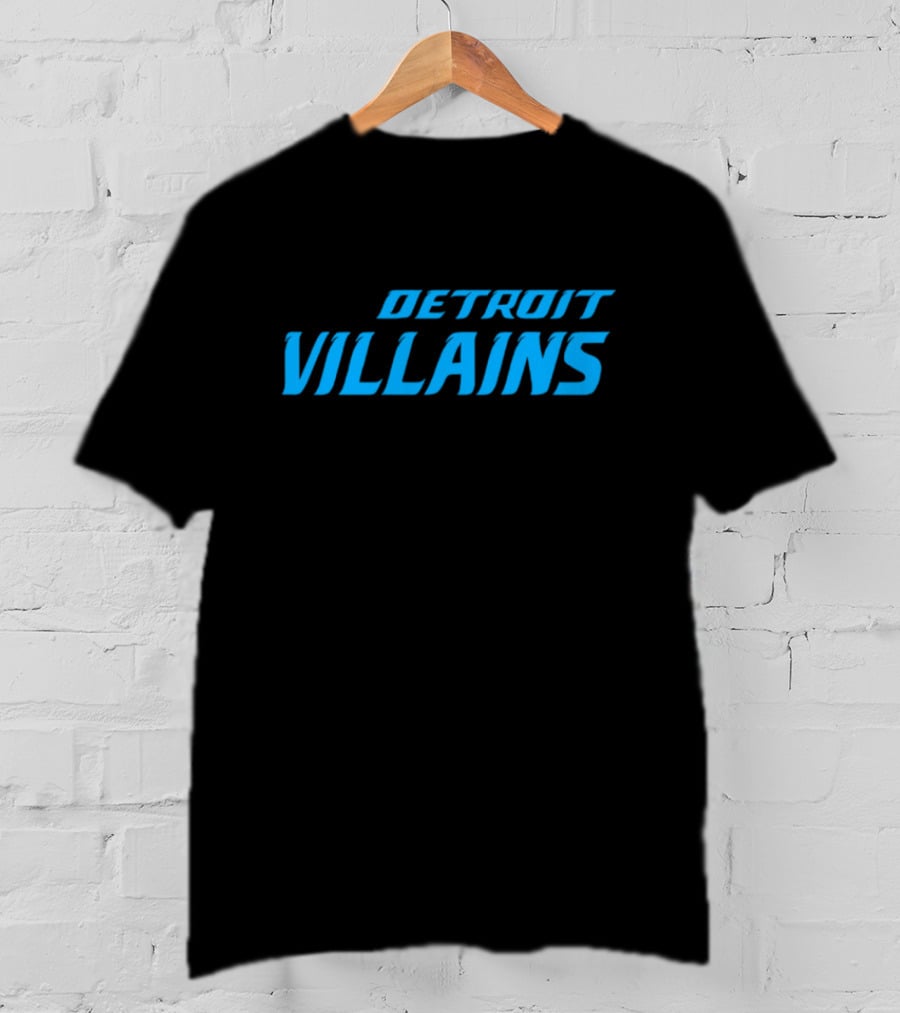 Detroit Villains Football Grit Sports Design T-Shirt