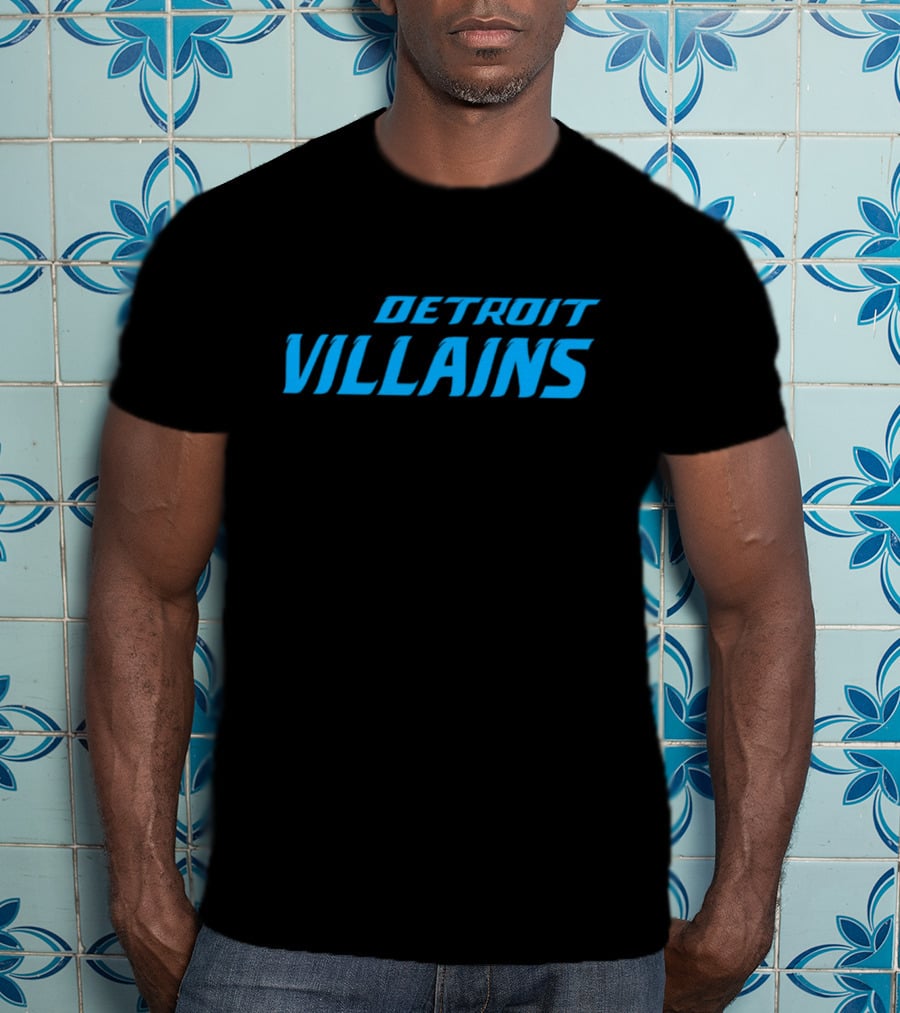 Detroit Villains Football Grit Sports Design T-Shirt
