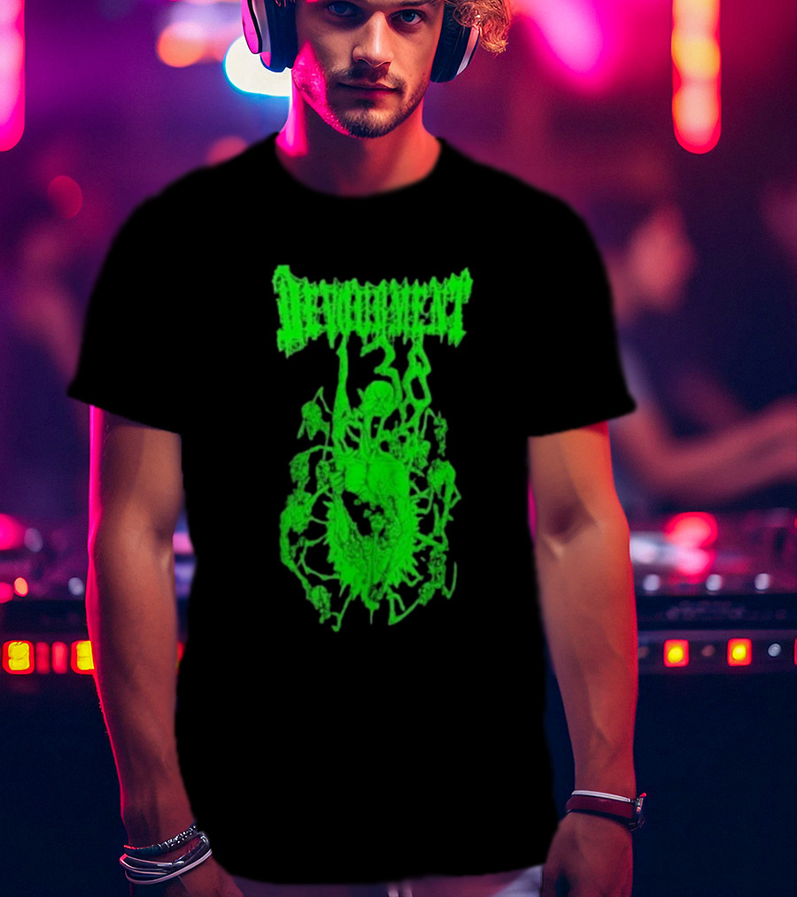 Devourment Butcher The Weak Green Splatter Graphic T-Shirt