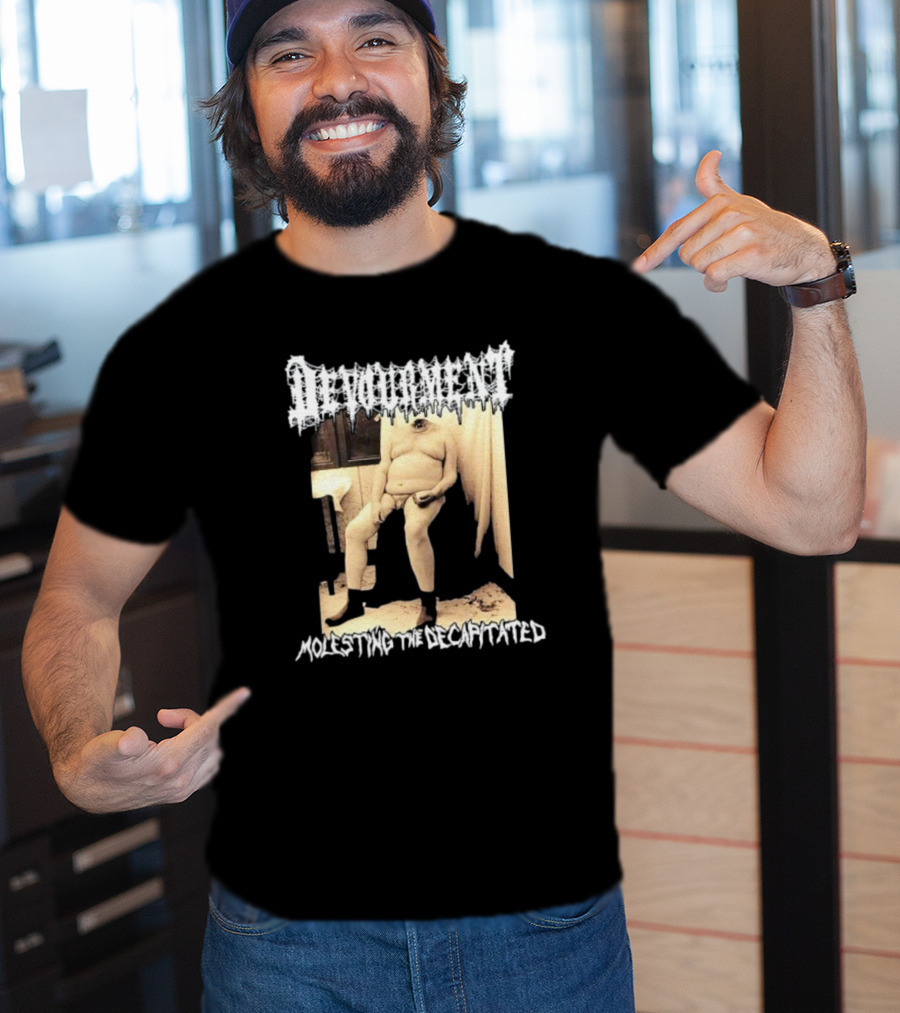 Devourment Molesting The Decapitated Graphic With Figure And Text T-Shirt
