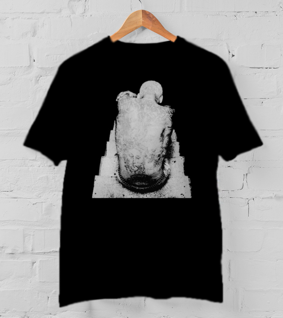 "Ekkstacy Tattooed Figure Sitting On Staircase Design" T-Shirt