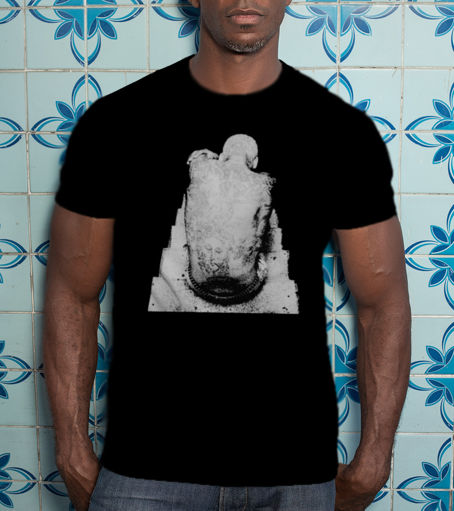 "Ekkstacy Tattooed Figure Sitting On Staircase Design" T-Shirt