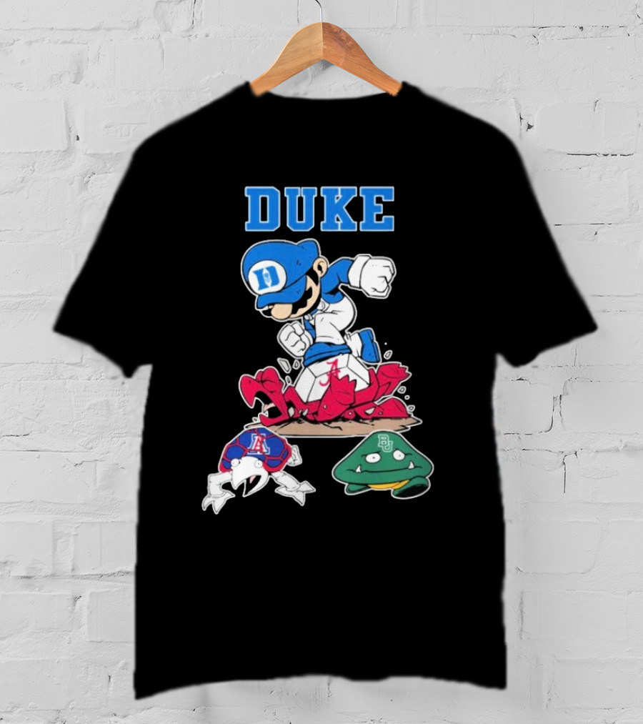 Duke Blue Devils Super Mario Crushing Arizona Wildcats Baylor T-Shirt