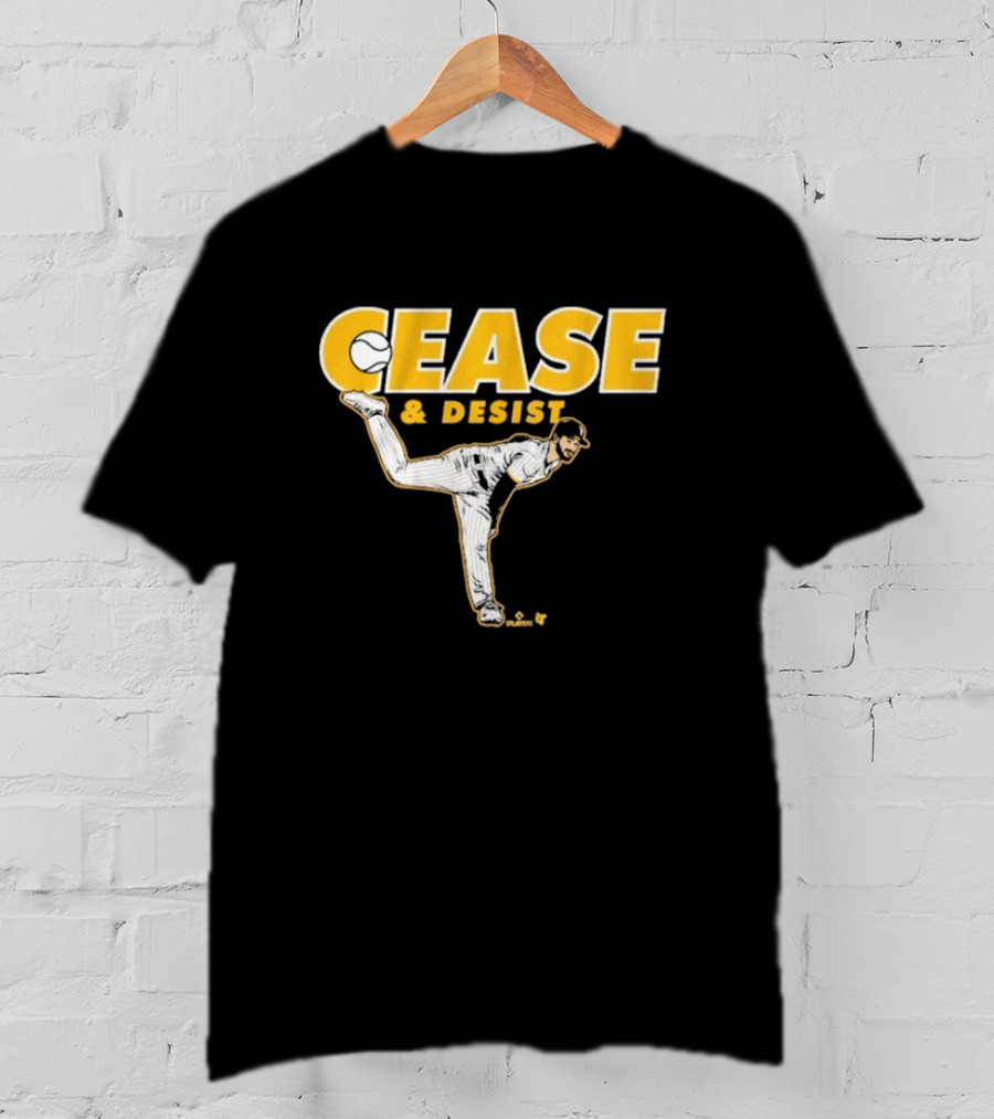 Cease And Desist Baseball Player Pitching Action T-Shirt