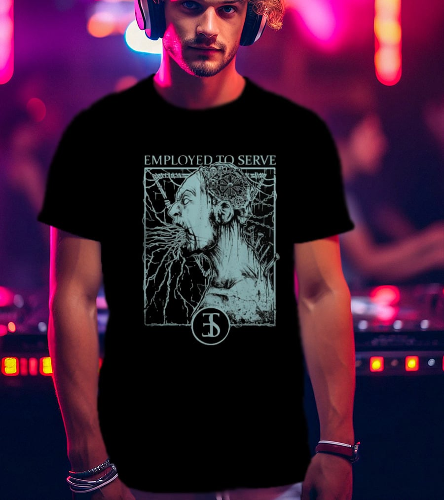 Employed To Serve Force Fed Intense Scream Artwork T-Shirt
