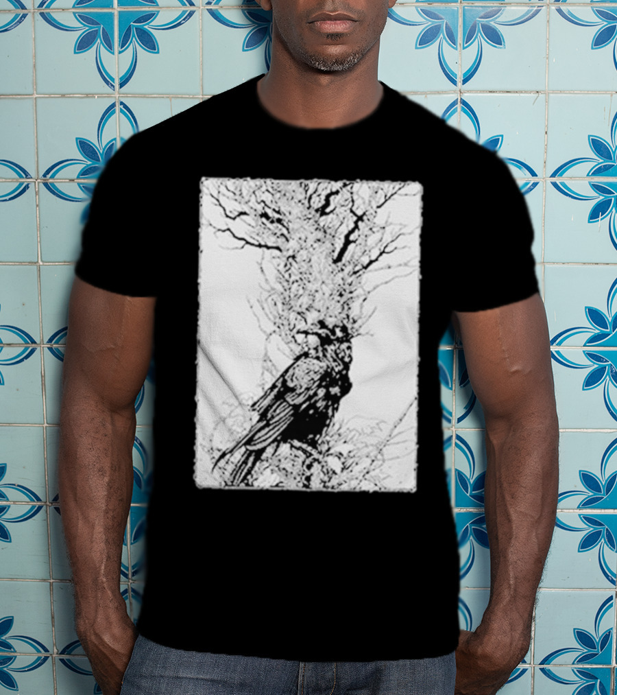 Fajar Allanda Raven Crow Art By Fajar Aeon Tree Illustration T-Shirt