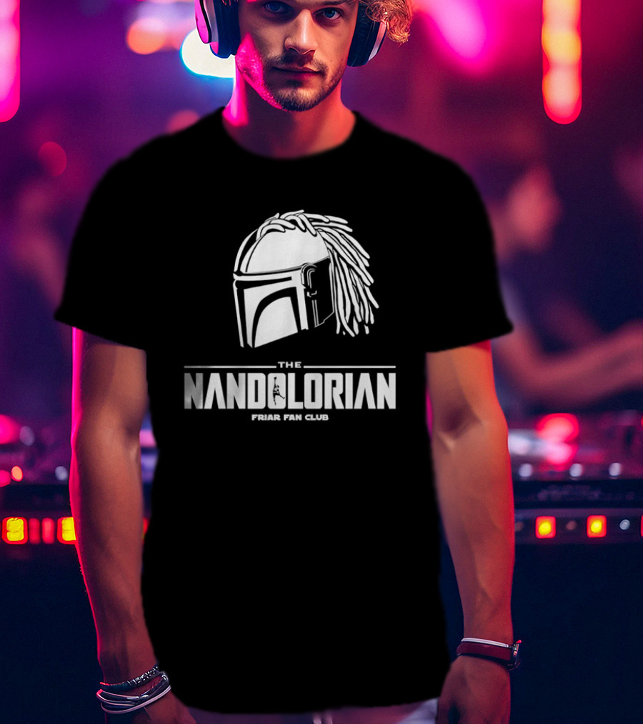 The Mandolorian Friar Fan Club Braids Helmet T-Shirt