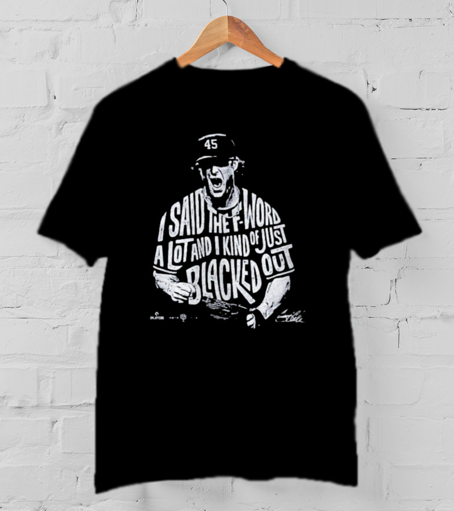 Gerrit Cole I Said The F-Word A Lot And I Kind Of Just Blacked Out Yankees 45 T-Shirt
