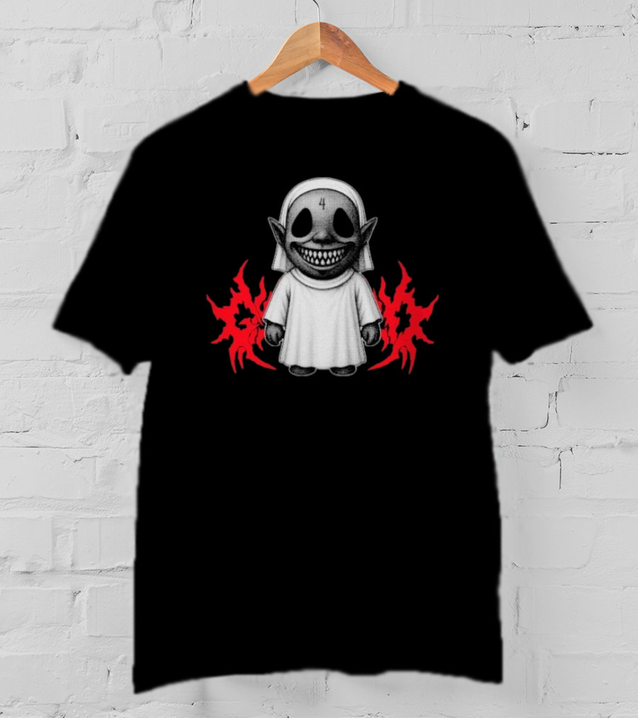 Ghost Supply Left Behind Smiling Figure With 4 Markings Retro Style T-Shirt